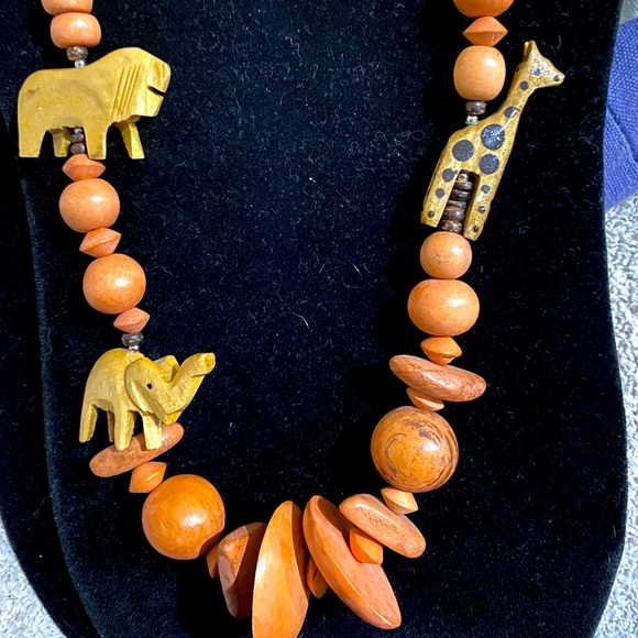 Jewelry African Wooden Beads With Animals Poshmark